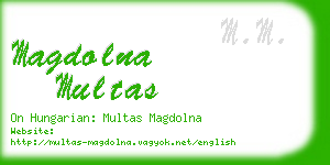 magdolna multas business card